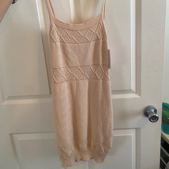 VENUS RETROGRADE KNIT DRESS BEIGE